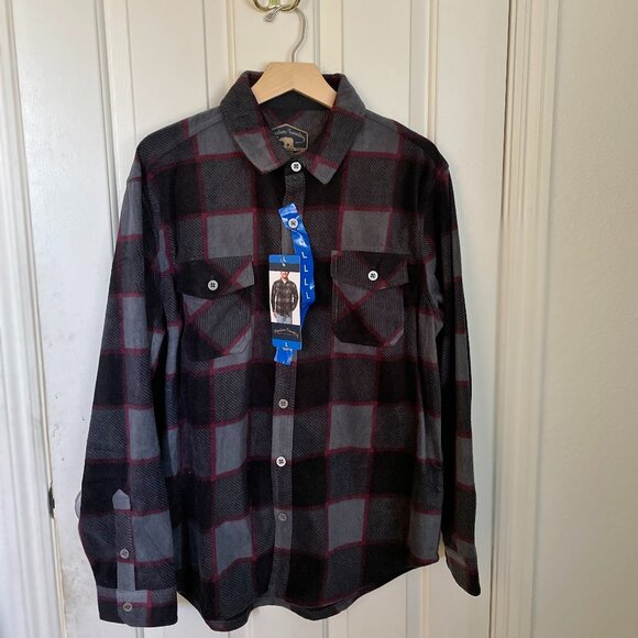 NEW Freedom Foundry Men's Lightweight Plush Plaid Fleece Shirt L NWT - Picture 1 of 8